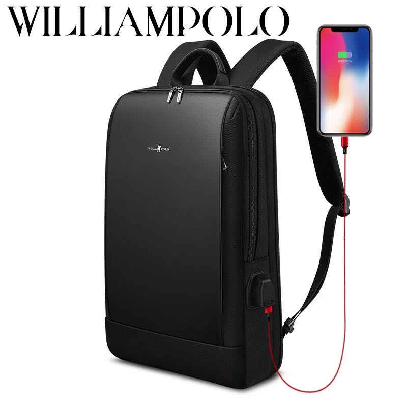 Backpack-Men-Slim-Laptop-15-6-inch-Office-Work-Men-Backpack-Business-Bag-Unisex-Black-Ultralight